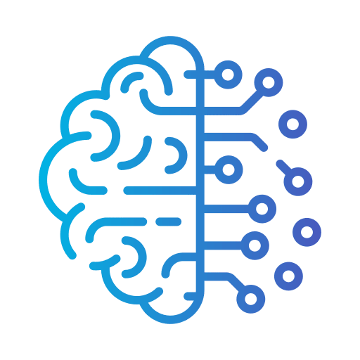 Icono cerebro y conexiones