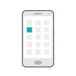 Icono smartphone con aplicaciones