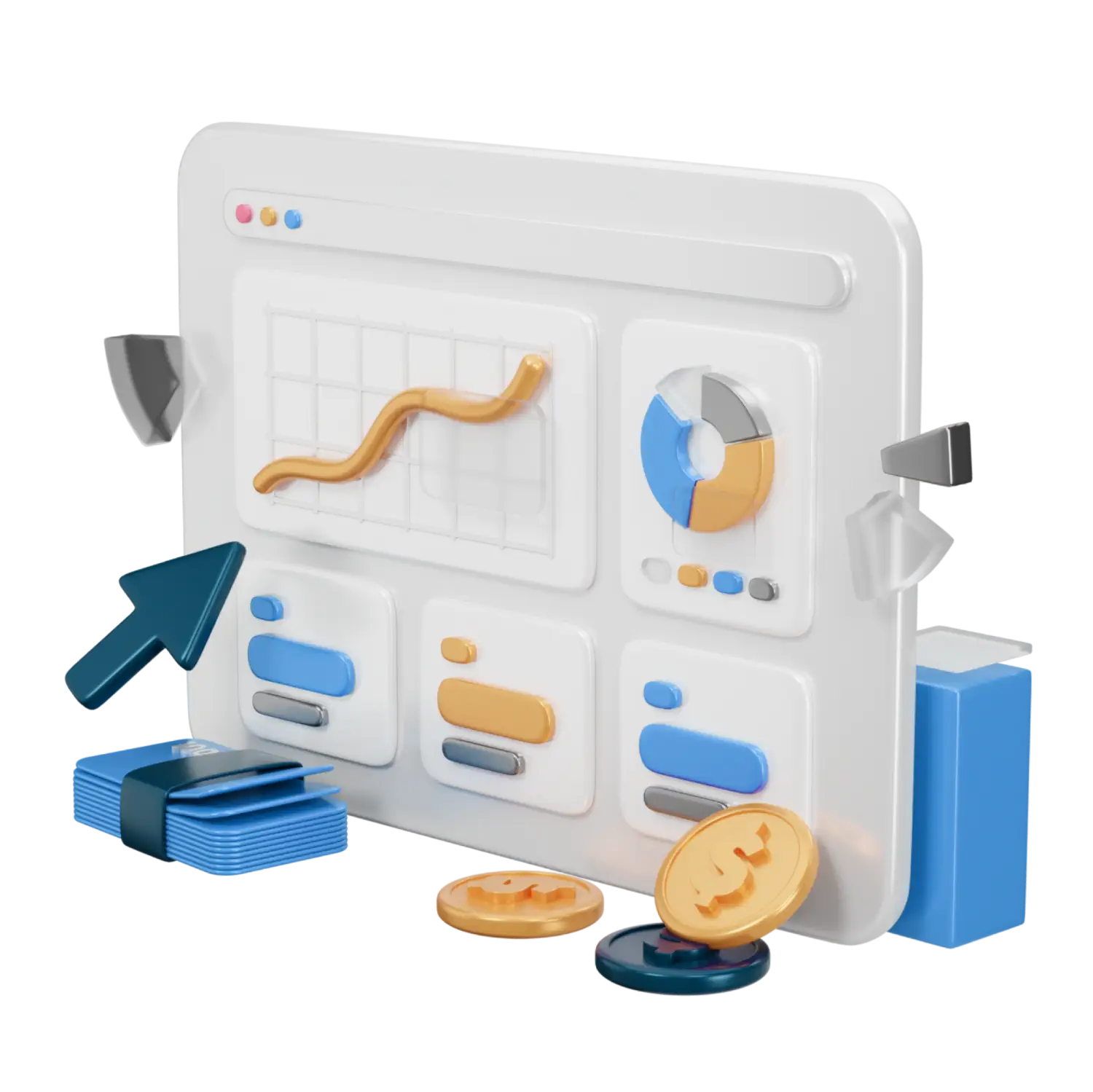 Dashboard 3d de ERP